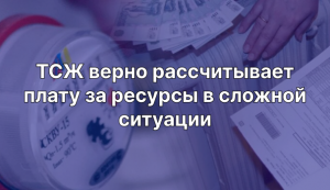 ТСЖ верно рассчитывает плату за ресурсы в сложной ситуации